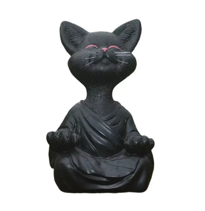 Meditation Cat Sculpture Garde - đánh giá và giá Home Decor Za