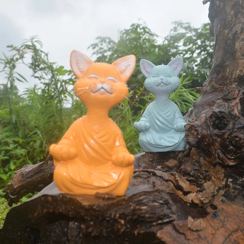 Meditation Cat Sculpture Garde - đánh giá và giá Home Decor Za