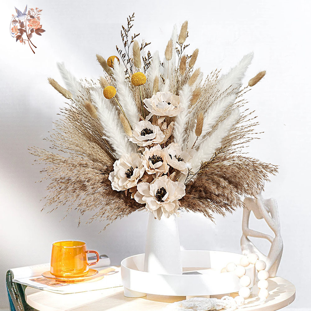 55Pcs Artificial Flower Bouque - đánh giá và giá Pampas Grass Decor