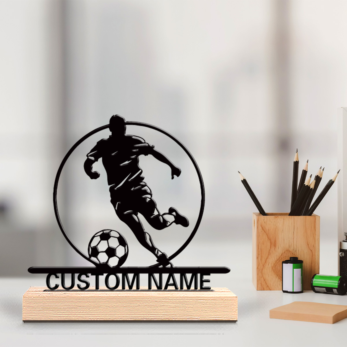 Custom Soccer Player Metal Sta - đánh giá và giá Home Decor Theme